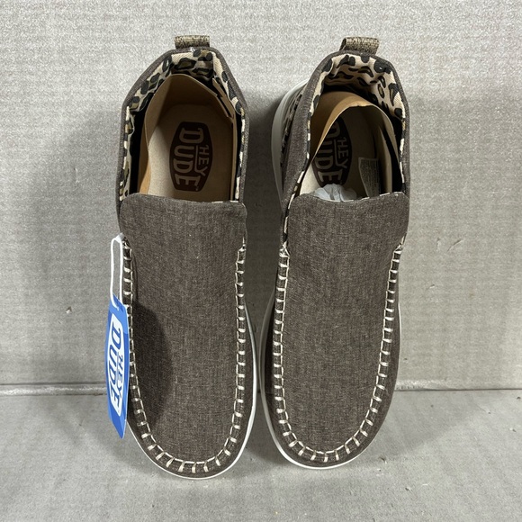 Hey Dude NEW Women's Denny Crafted Leopard Slip-on Boots SZ 10 - Picture 4 of 9